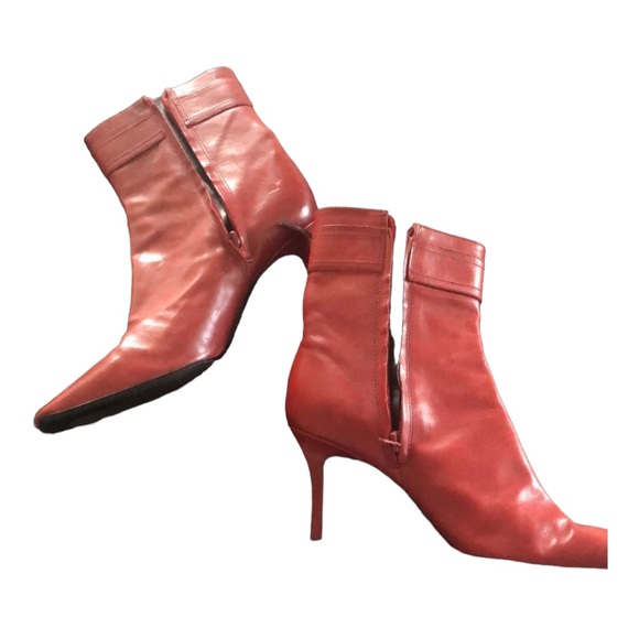 Nine West Red Leather Boots. Size 7.5. Vintage Nine West. - Picture 3 of 8
